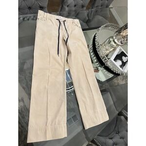 Tommy Hilfiger Jeans Women's Beige Wide Leg Drawstring‎ Casual Pants Size 4